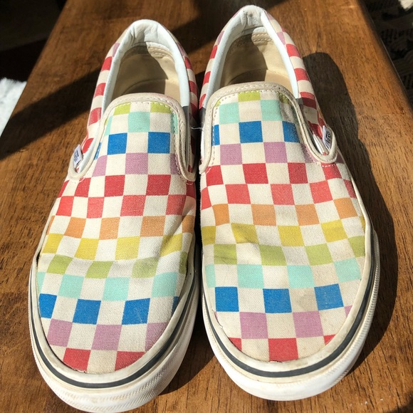 Vans Shoes - Vans Classic Rainbow Checkered Shoes